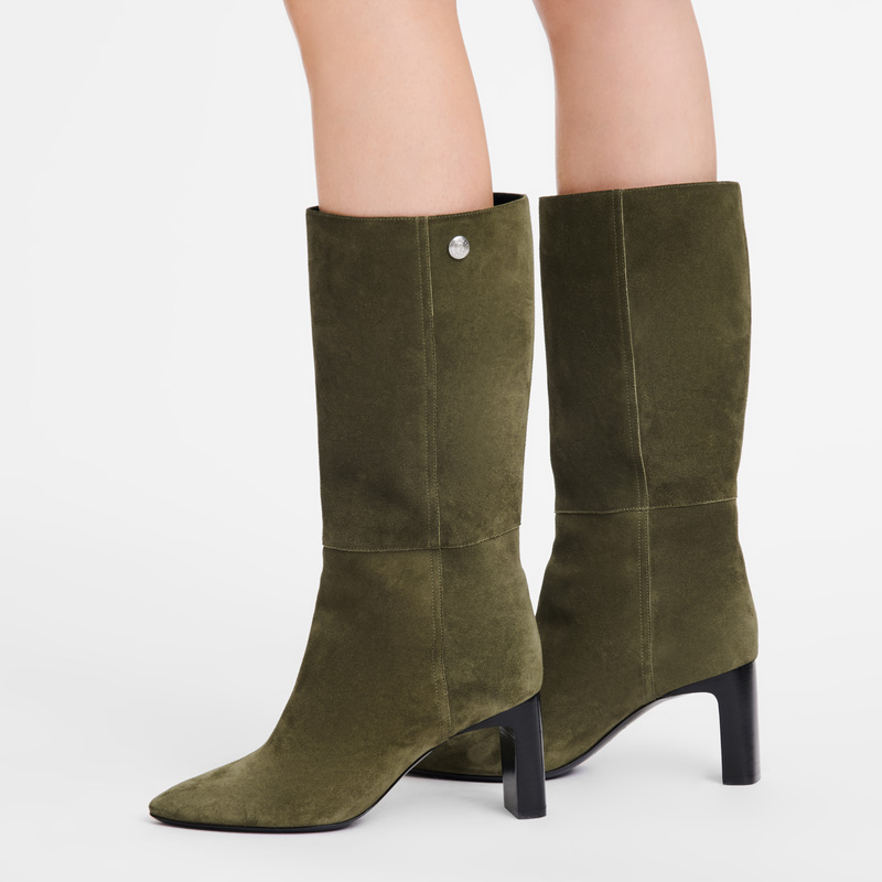 Longchamp Allure Heel boots Kaki | LC-QOBX1586