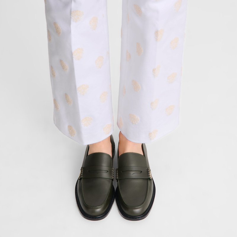 Longchamp Au Sultan Loafer Kaki | LC-TRRW5559