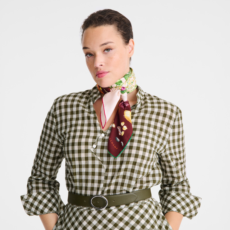 Longchamp Beyond the Garden Silk scarf 90 Multicolor | LC-CRJM8275