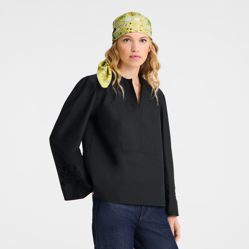 Longchamp Blouse Negras | LC-XLJH6599