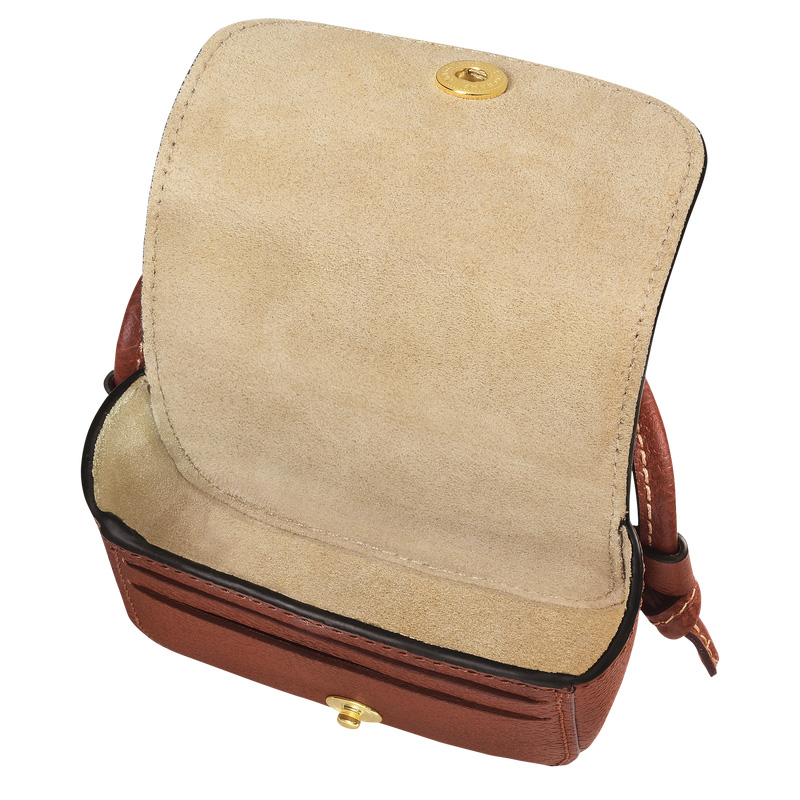 Longchamp Épure Coin purse with leather lace Marrones | LC-ZAIE0024