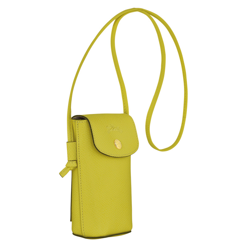 Longchamp Épure Phone case with leather lace Verde | LC-QLJO6753
