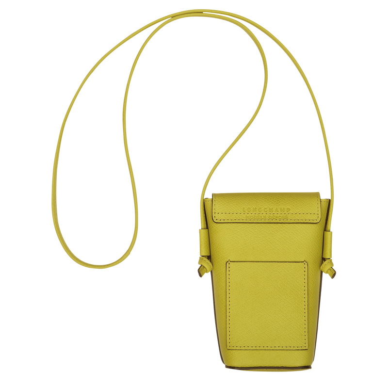 Longchamp Épure Phone case with leather lace Verde | LC-QLJO6753