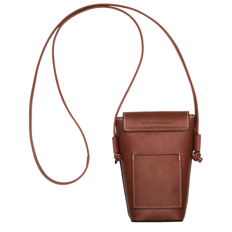 Longchamp Épure Phone case with leather lace Marrones | LC-GXJA1430