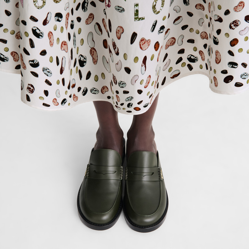 Longchamp Epure Timeless Mules Kaki | LC-AFTR7234