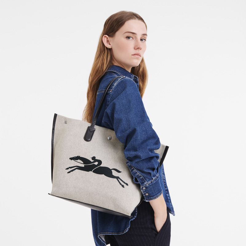 Longchamp Essential L Tote bag Ecru | LC-QUEH0212