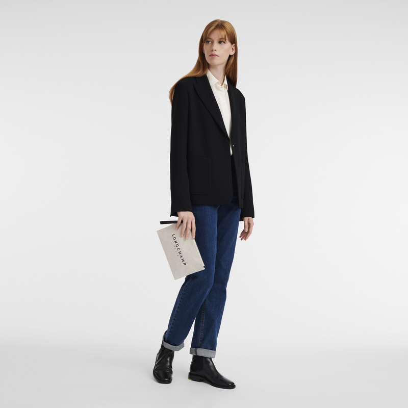Longchamp Essential Pouch Ecru | LC-PUSN9219
