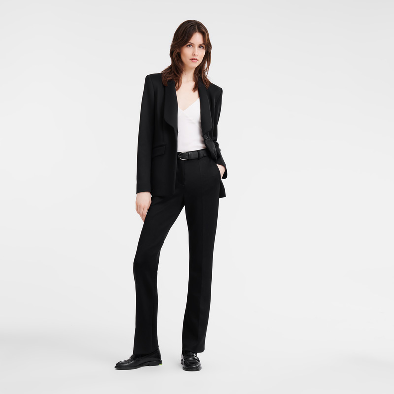 Longchamp Fitted jacket Negras | LC-OWRE9639
