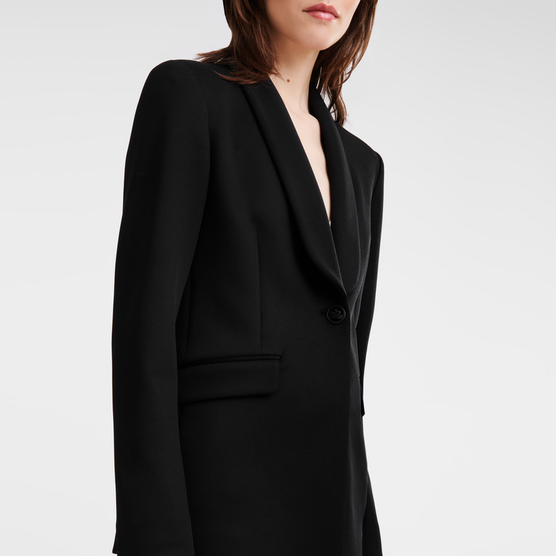 Longchamp Fitted jacket Negras | LC-OWRE9639