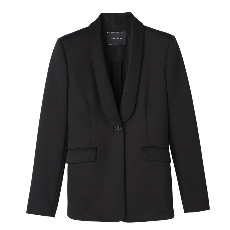 Longchamp Fitted jacket Negras | LC-OWRE9639