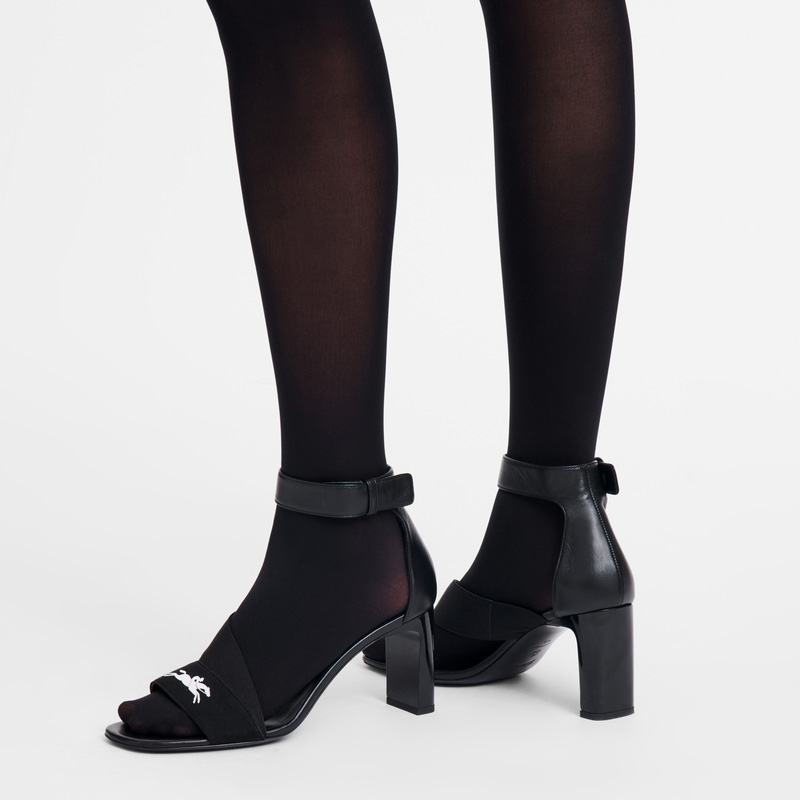 Longchamp La Baronne Pumps Negras | LC-UDKJ3787
