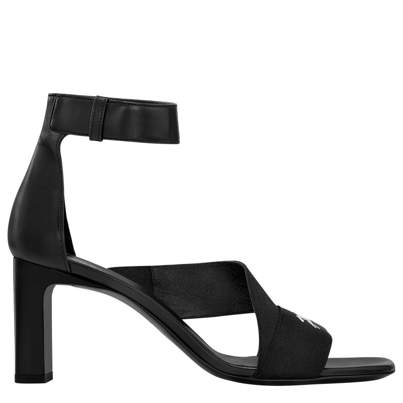 Longchamp La Baronne Pumps Negras | LC-UDKJ3787