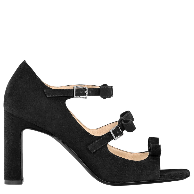 Longchamp La Baronne Sandals Negras | LC-JEFU0833