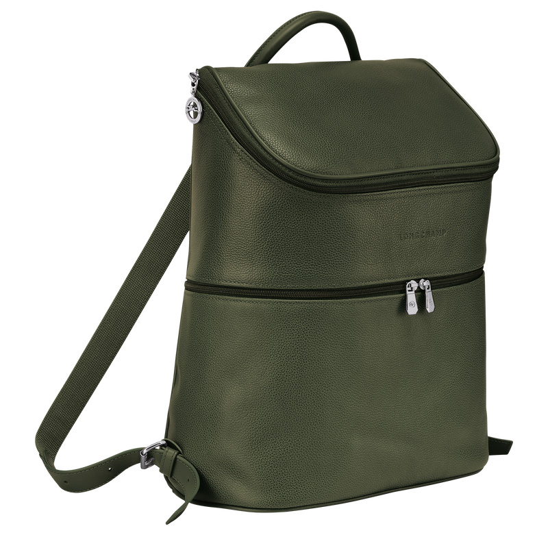 Longchamp Le Foulonné Backpack Kaki | LC-FZKS1885