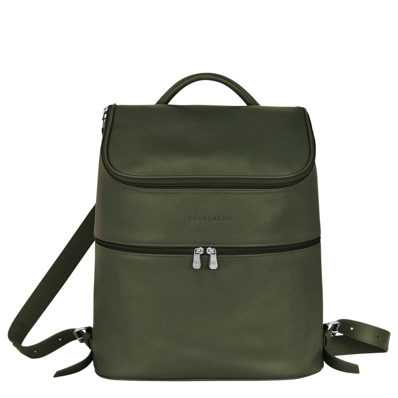 Longchamp Le Foulonné Backpack Kaki | LC-FZKS1885