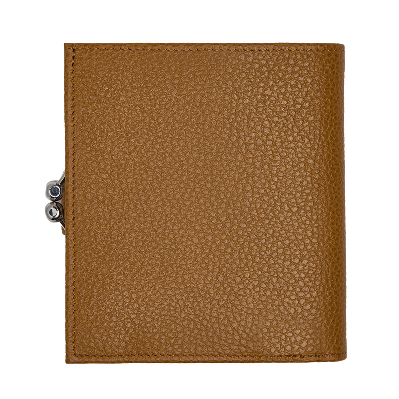 Longchamp Le Foulonné Compact wallet Walnut | LC-ZKSV3654
