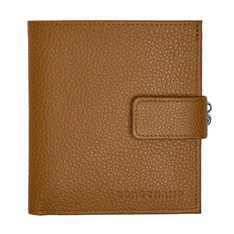 Longchamp Le Foulonné Compact wallet Walnut | LC-ZKSV3654