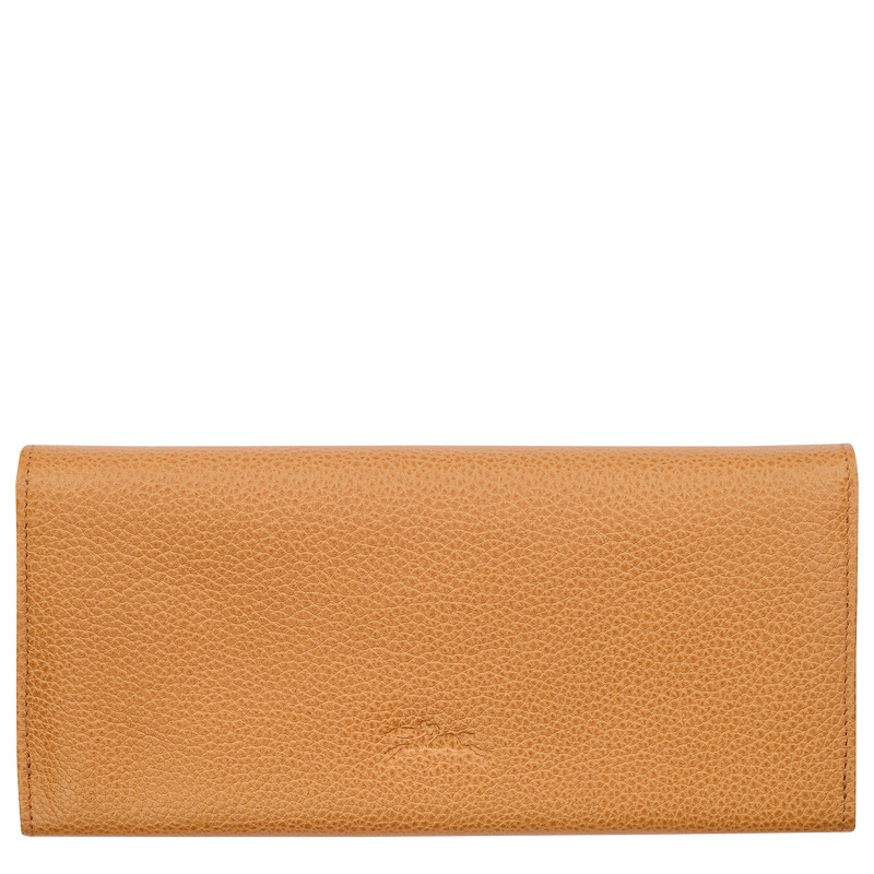 Longchamp Le Foulonné Continental wallet Walnut | LC-IUOB5766
