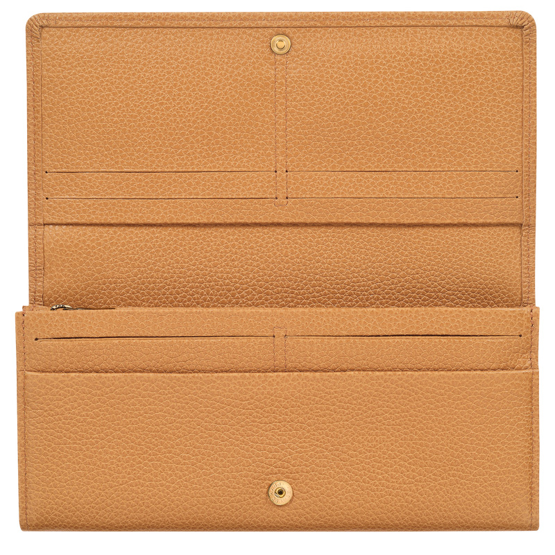 Longchamp Le Foulonné Continental wallet Walnut | LC-IUOB5766