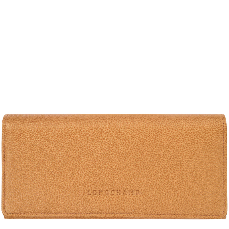 Longchamp Le Foulonné Continental wallet Walnut | LC-IUOB5766
