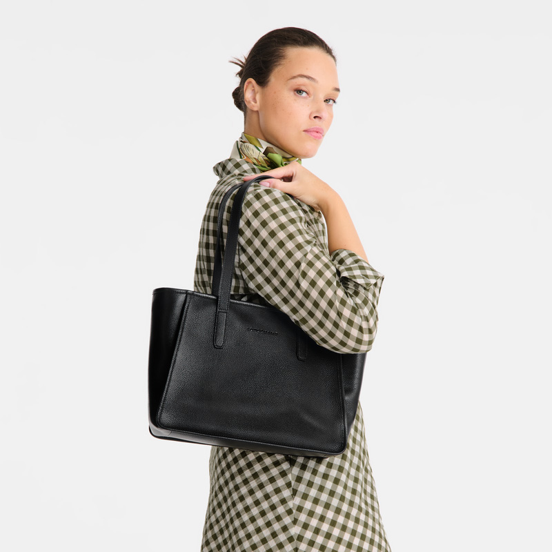 Longchamp Le Foulonné L Tote bag Negras | LC-VJVL9963