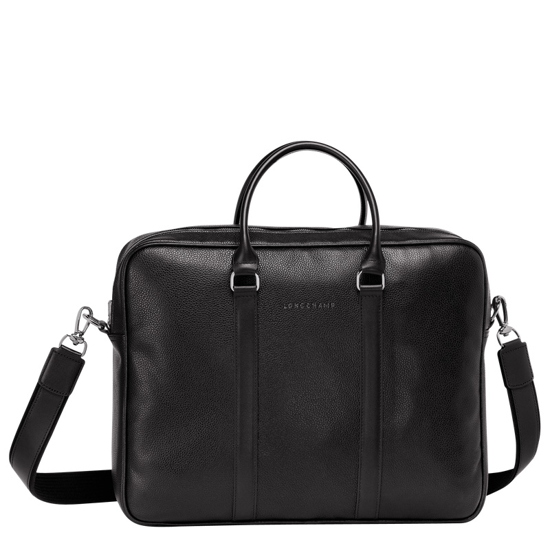 Longchamp Le Foulonné M Briefcase Negras | LC-LUJG7383