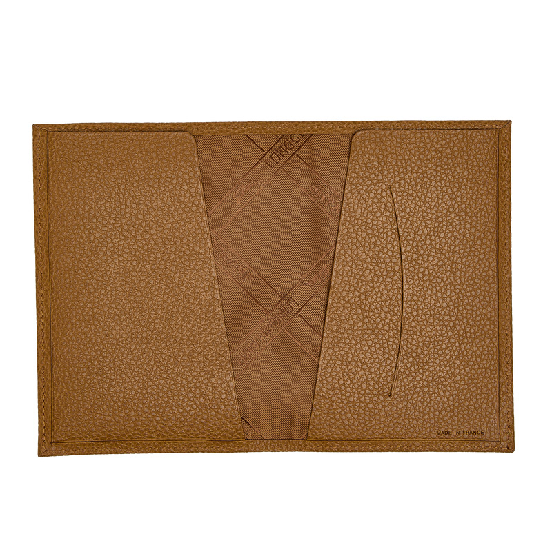 Longchamp Le Foulonné Passport cover Walnut | LC-DDFW9485