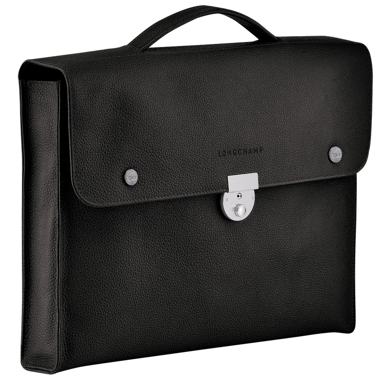 Longchamp Le Foulonné S Briefcase Negras | LC-QDRR4459