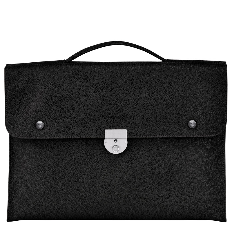 Longchamp Le Foulonné S Briefcase Negras | LC-QDRR4459