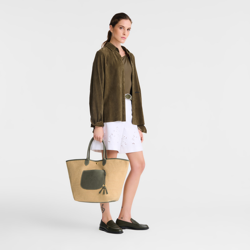Longchamp Le Pliage Collection L Basket bag Artichoke | LC-CXLG9504