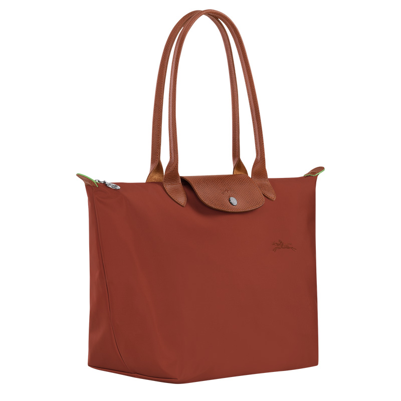 Longchamp Le Pliage Green L Tote bag Chestnut | LC-RRGO4565