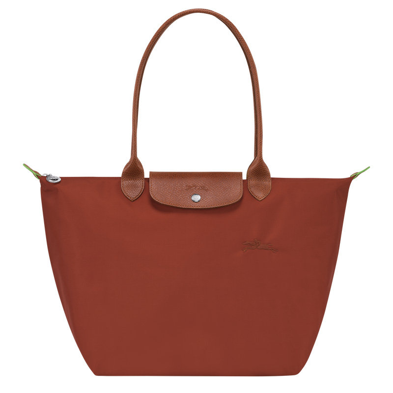 Longchamp Le Pliage Green L Tote bag Chestnut | LC-RRGO4565