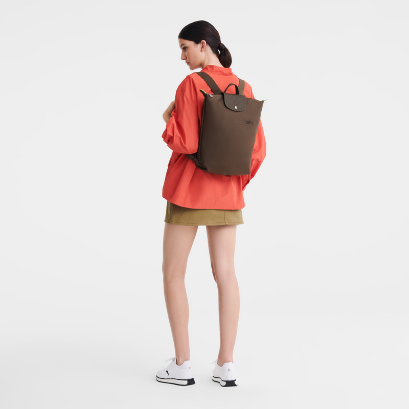 Longchamp Le Pliage Green M Backpack Terra | LC-PNVA4322
