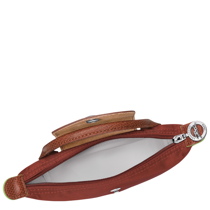 Longchamp Le Pliage Green Pouch with handle Chestnut | LC-RLWO2998