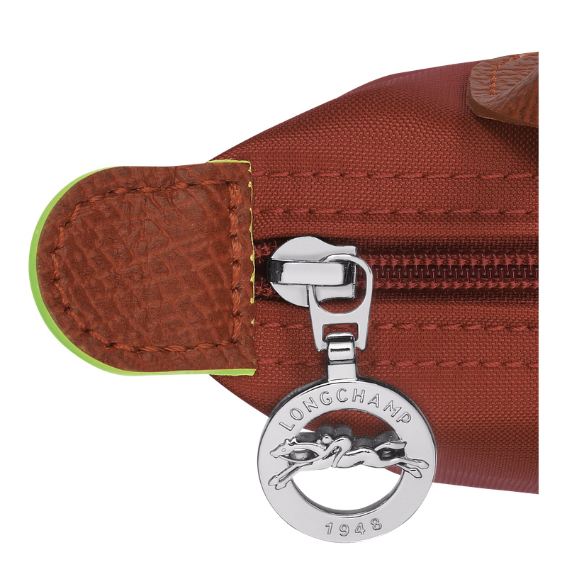 Longchamp Le Pliage Green Pouch with handle Chestnut | LC-RLWO2998
