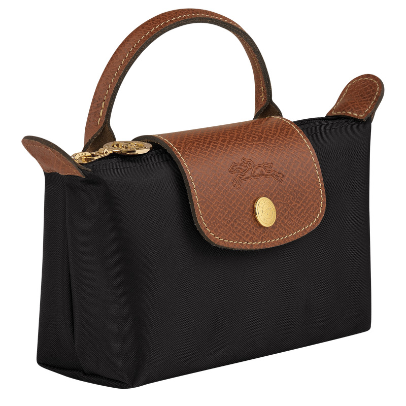 Longchamp Le Pliage Original Pouch with handle Negras | LC-NDCN2512