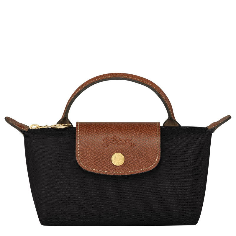 Longchamp Le Pliage Original Pouch with handle Negras | LC-NDCN2512