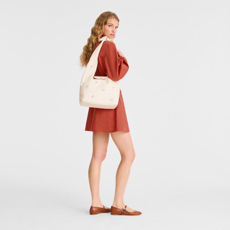 Longchamp Le Pliage Xtra M Shoulder bag Ecru | LC-JEBF3107