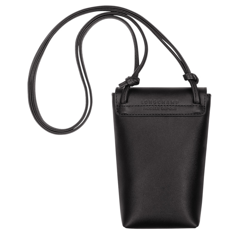 Longchamp Le Pliage Xtra Phone case with leather lace Negras | LC-VYPP1926