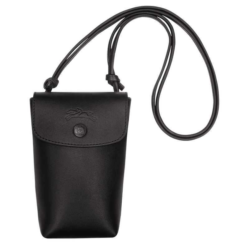 Longchamp Le Pliage Xtra Phone case with leather lace Negras | LC-VYPP1926