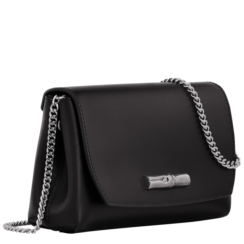 Longchamp Le Roseau Clutch Negras | LC-USWA4141