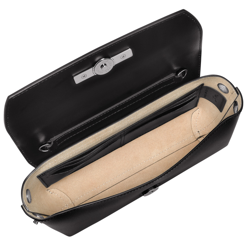 Longchamp Le Roseau Clutch Negras | LC-USWA4141