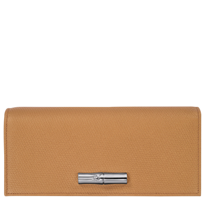 Longchamp Le Roseau Flap wallet Walnut | LC-WVSA7427