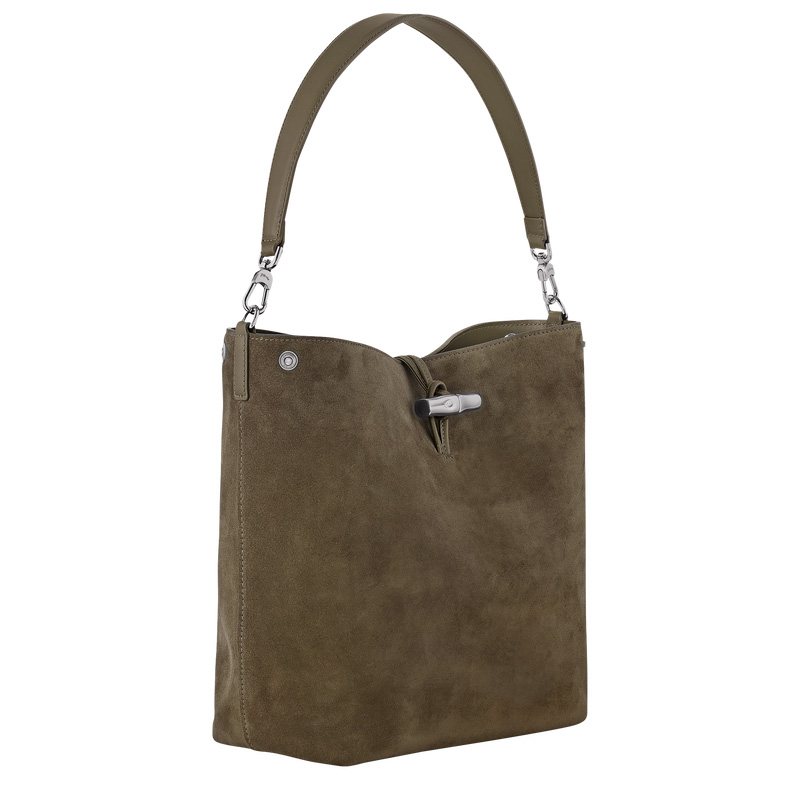 Longchamp Le Roseau M Hobo bag Verde Oliva | LC-BEHL8265