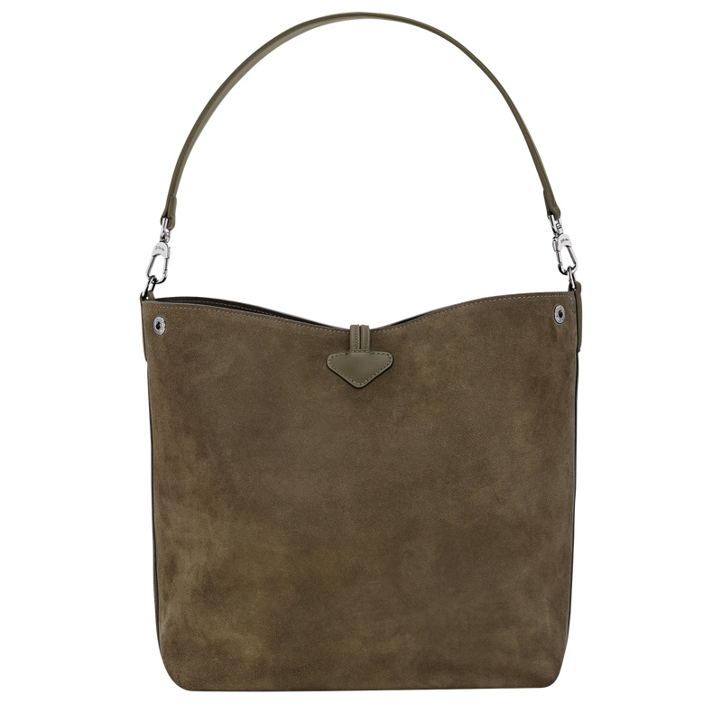 Longchamp Le Roseau M Hobo bag Verde Oliva | LC-BEHL8265
