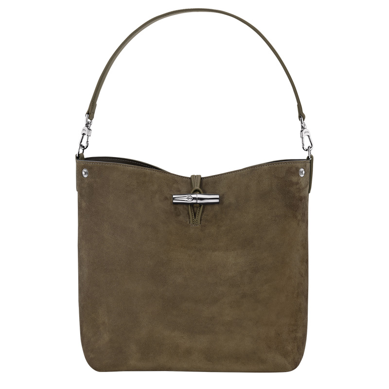 Longchamp Le Roseau M Hobo bag Verde Oliva | LC-BEHL8265