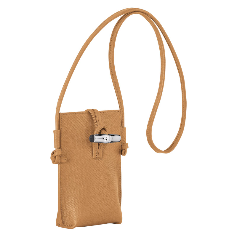 Longchamp Le Roseau Phone case Walnut | LC-GUOA7755