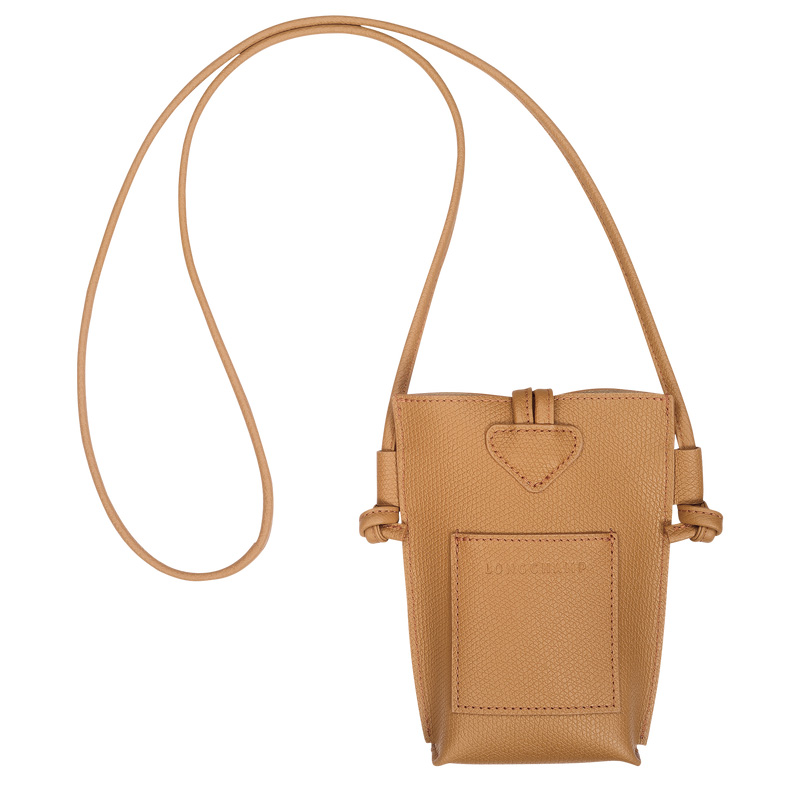 Longchamp Le Roseau Phone case Walnut | LC-GUOA7755