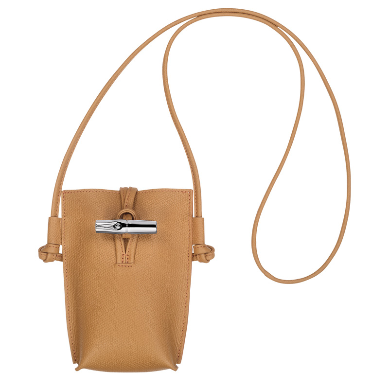 Longchamp Le Roseau Phone case Walnut | LC-GUOA7755