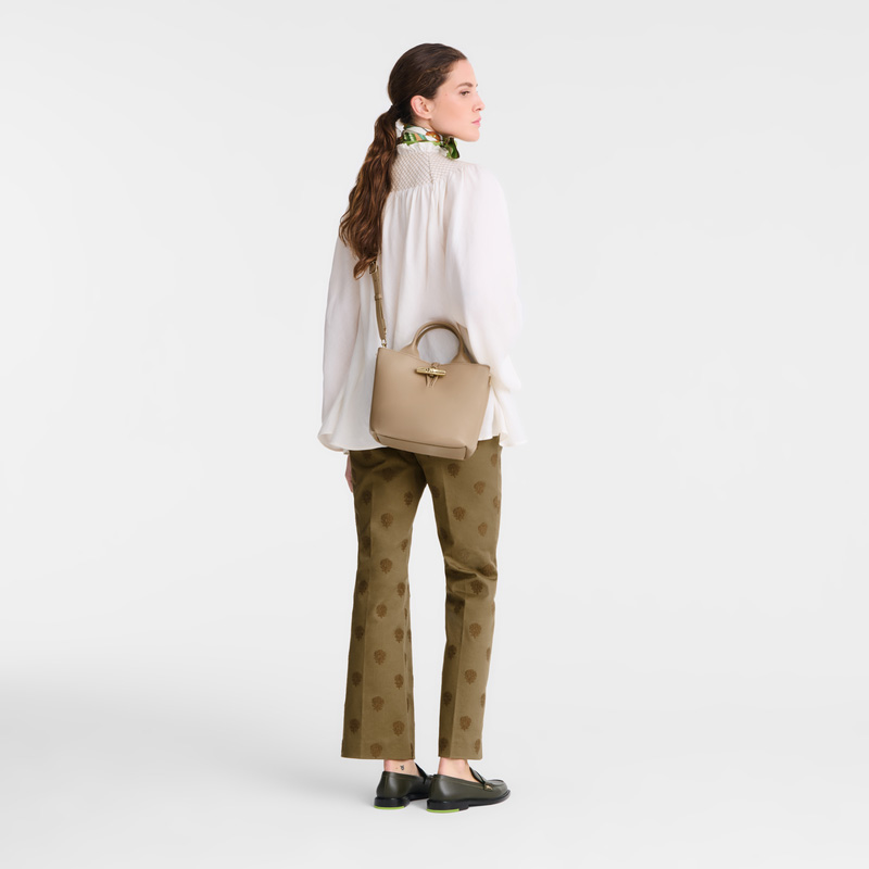 Longchamp Le Roseau S Handbag Root | LC-QTEX8470